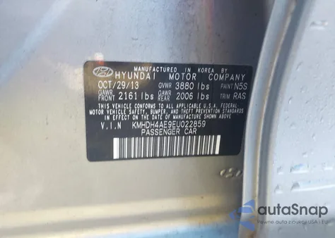 2014 Hyundai Elantra Se из США, поврежденный, VIN KMHDH4AE9EU022859